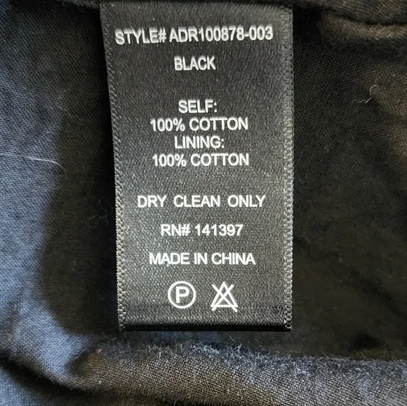 ASTR the Label Black Cotton Poplin Tiered Puff Short Sleeve Midi Dress Size XL - Picture 9 of 12